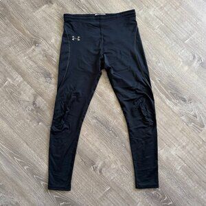 Under Armour Men’s Black ColdGear Fitted Coupe Adjustee Leggings Size Small